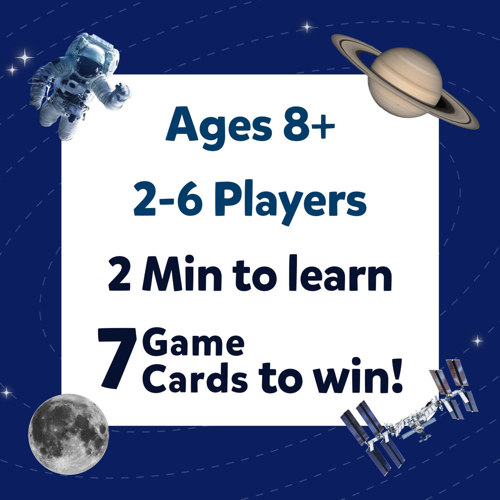 Skillmatics Guess in 10 NASA Space family night option boosts group fun.