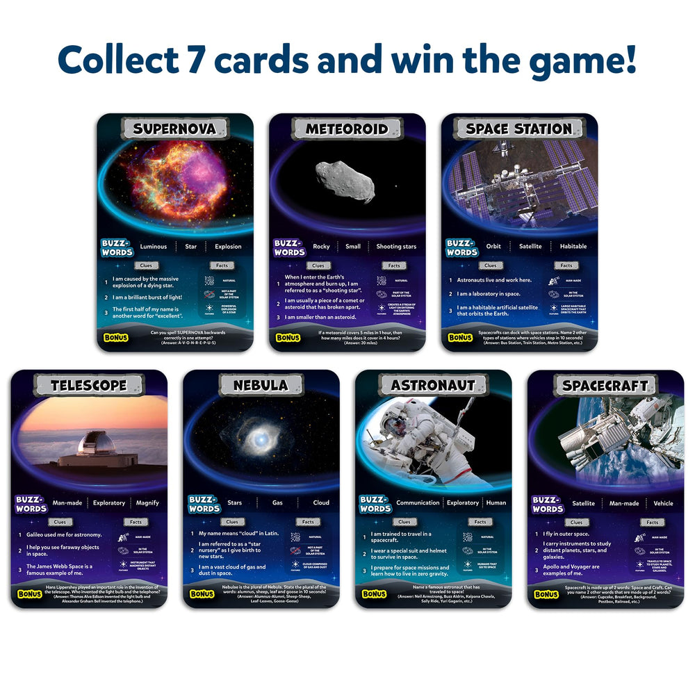 Skillmatics Guess in 10 NASA Space travel box ready for road trips.