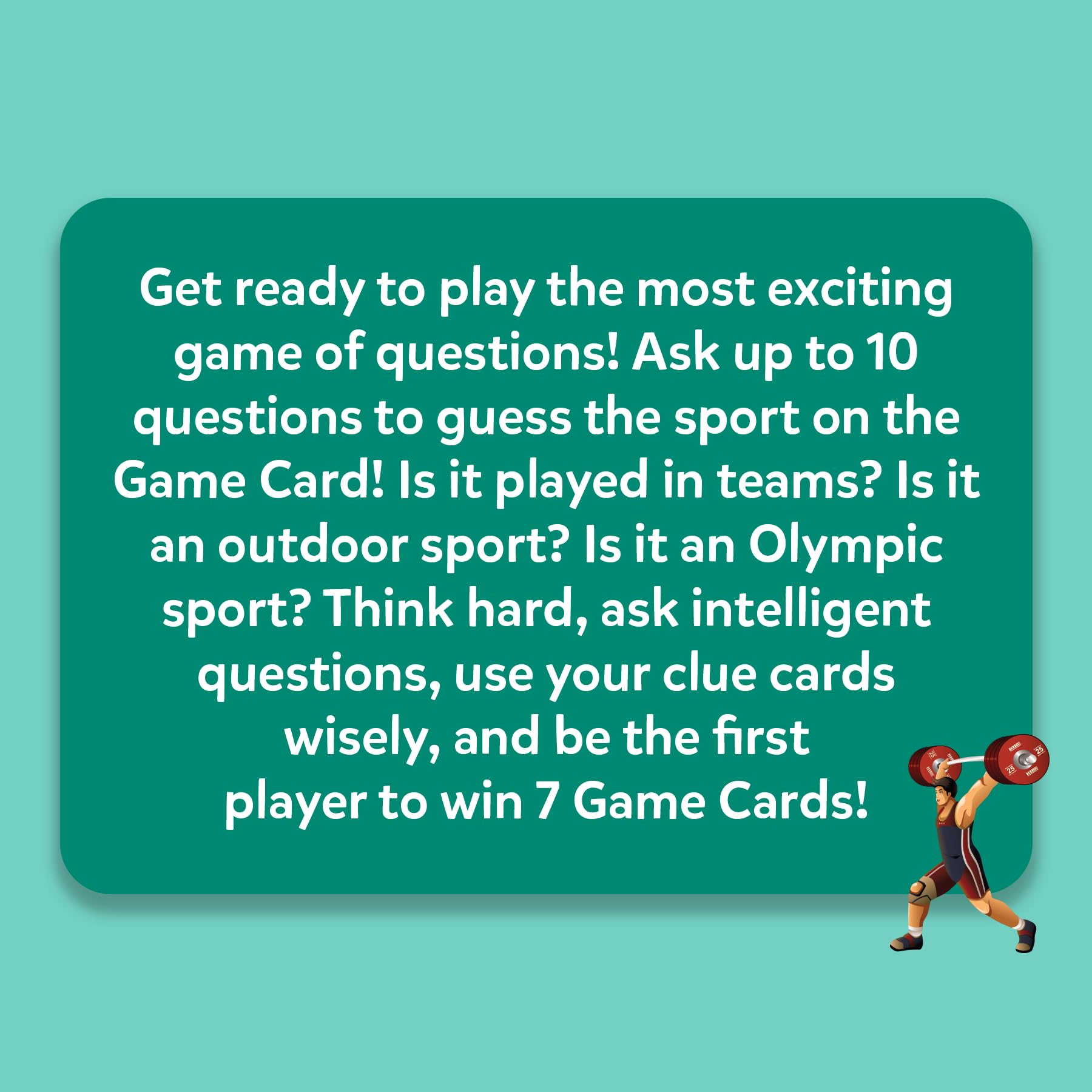 Skillmatics Guess in 10 Sports sport-guessing card encourages quick thinking.