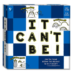 Skillmatics It Can't Be! game cards spread for fast-paced family fun.