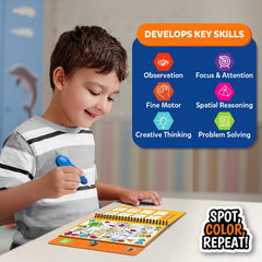 Skillmatics-mess-free-play-session emphasizes safe, water-based fun with zero mess versatility.