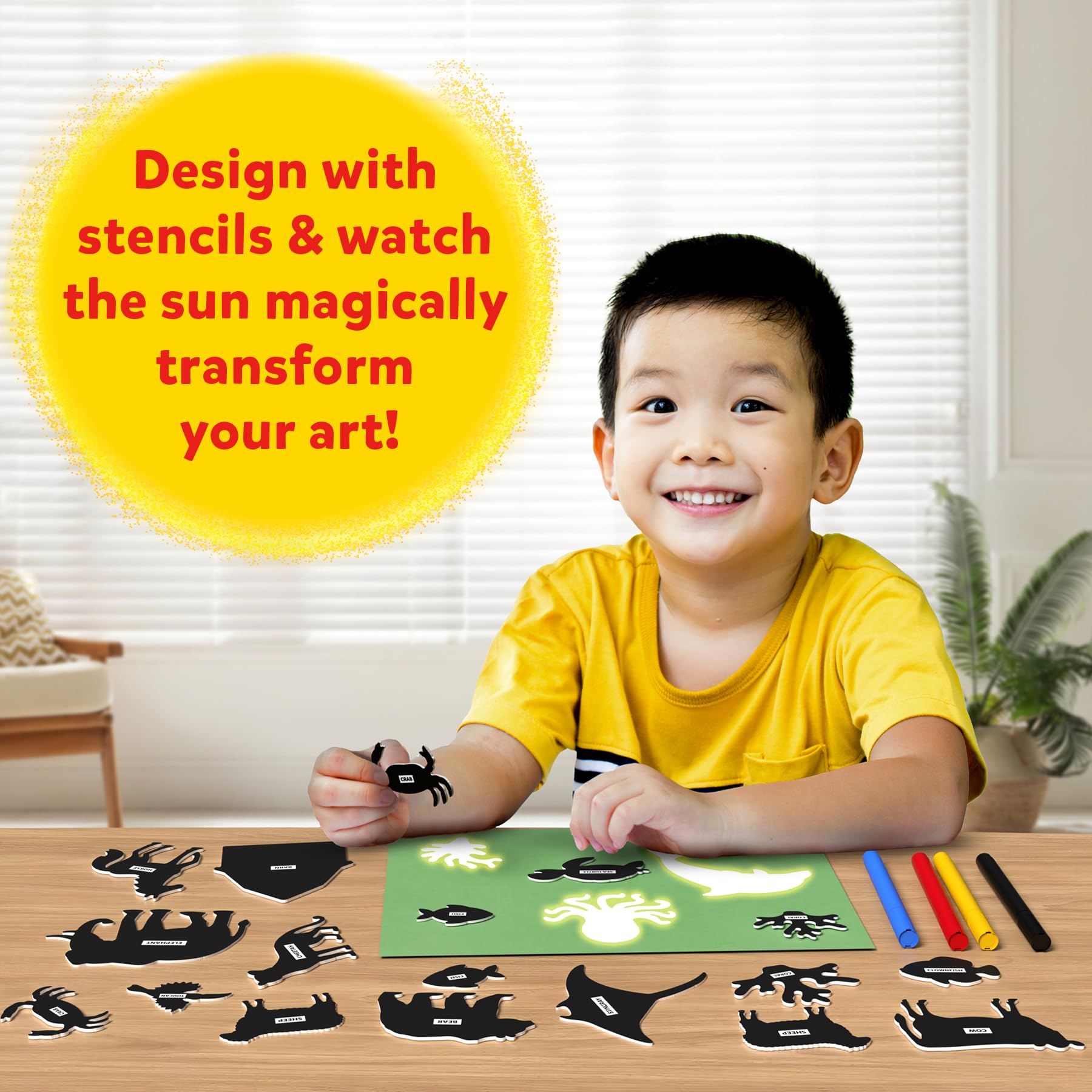 Skillmatics light exposure step shows photochemical silhouettes safely.