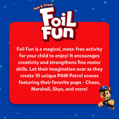 Award-winning Skillmatics PAW Patrol foil art kit for travel or class