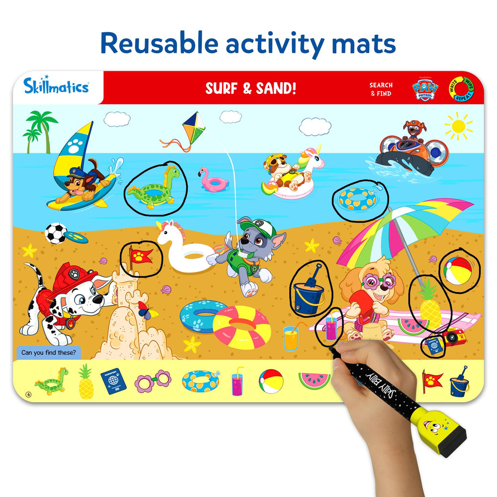 Skillmatics PAW Patrol duster cloth keeps mats clean for reuse