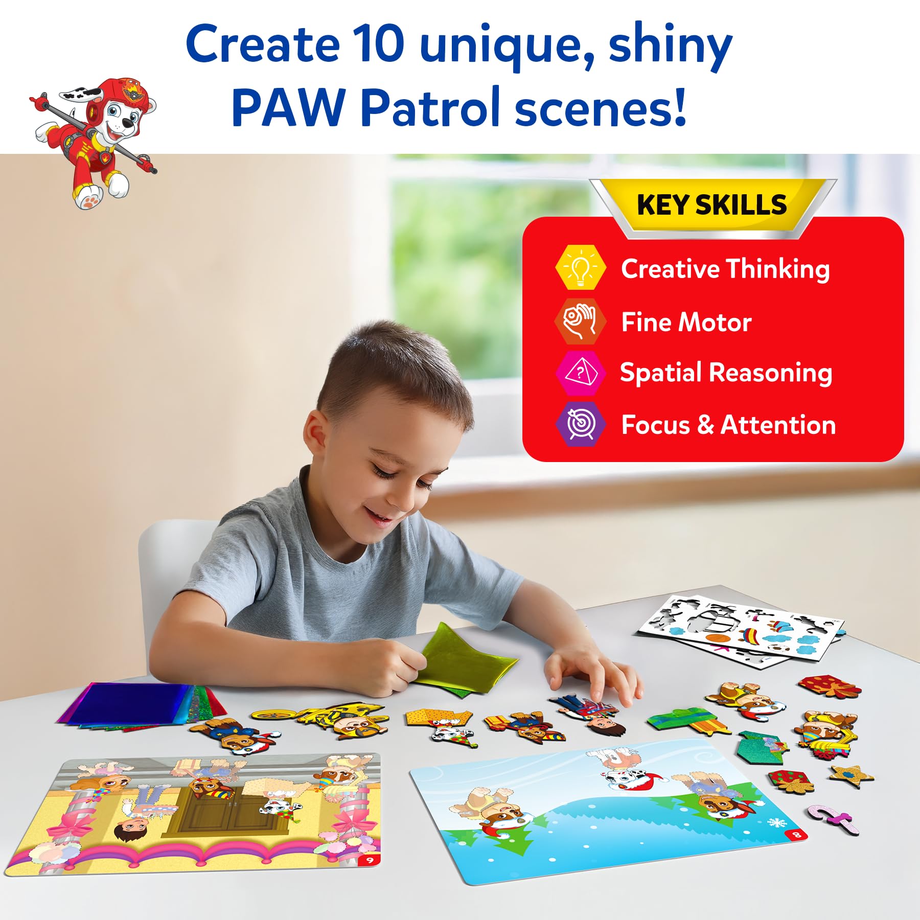 PAW Patrol foam stickers from Skillmatics ready to decorate.