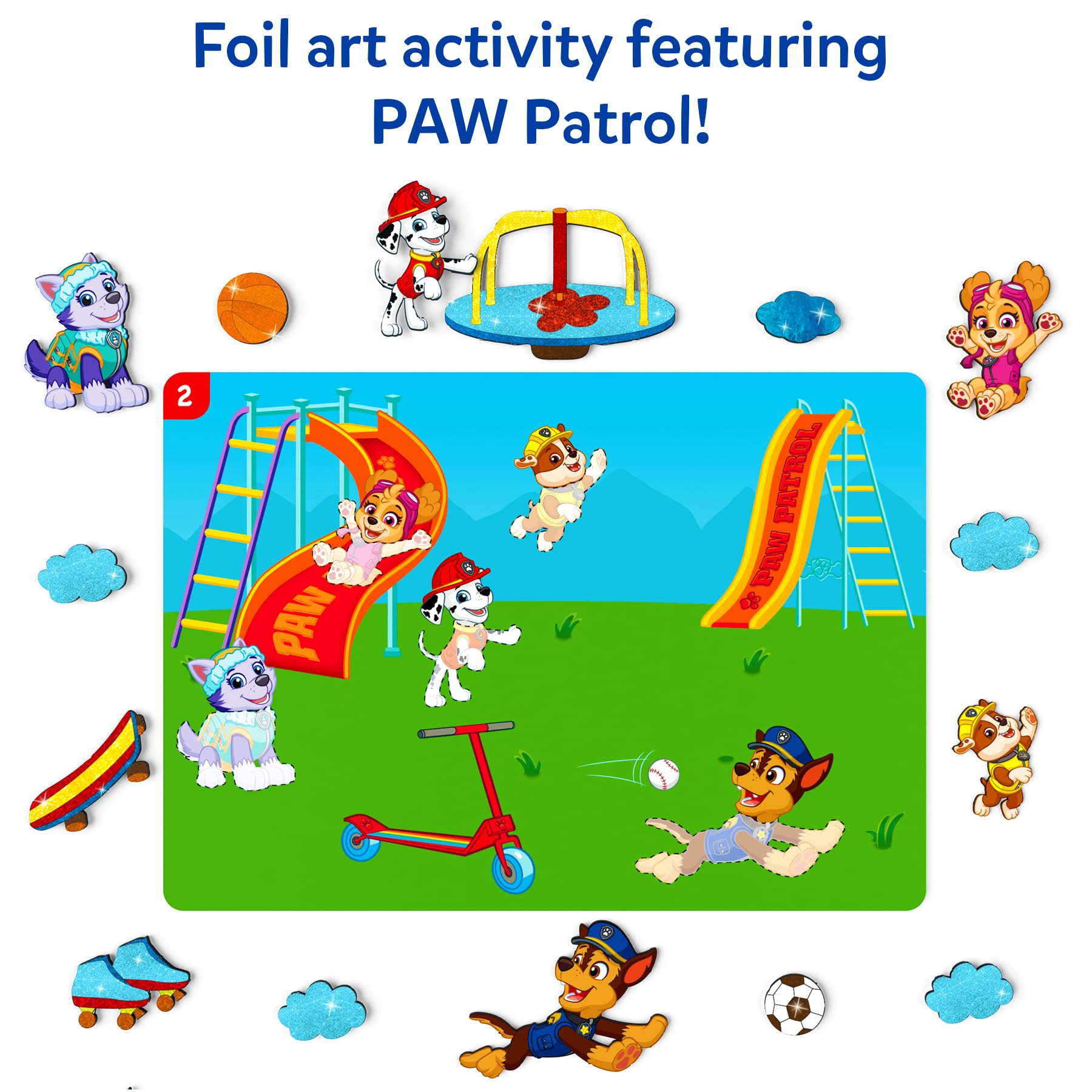 Picture canvases from Skillmatics PAW Patrol guide kids through scenes.