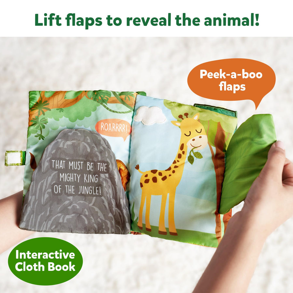 Skillmatics Peek-A-Boo Jungle Book flaps invite interactive play and discovery.