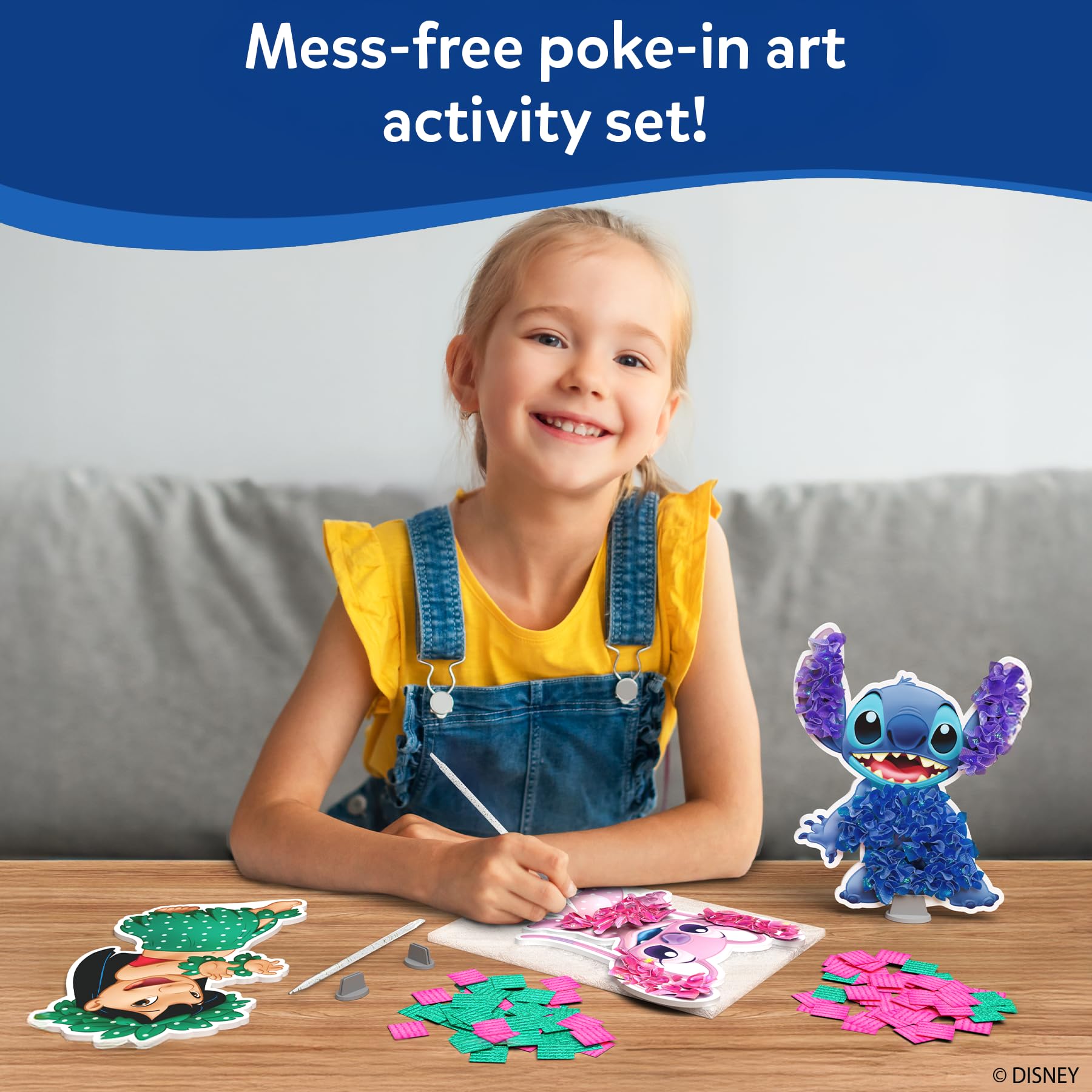 Skillmatics Poke-in Art fabric squares for tactile poking and patterns.