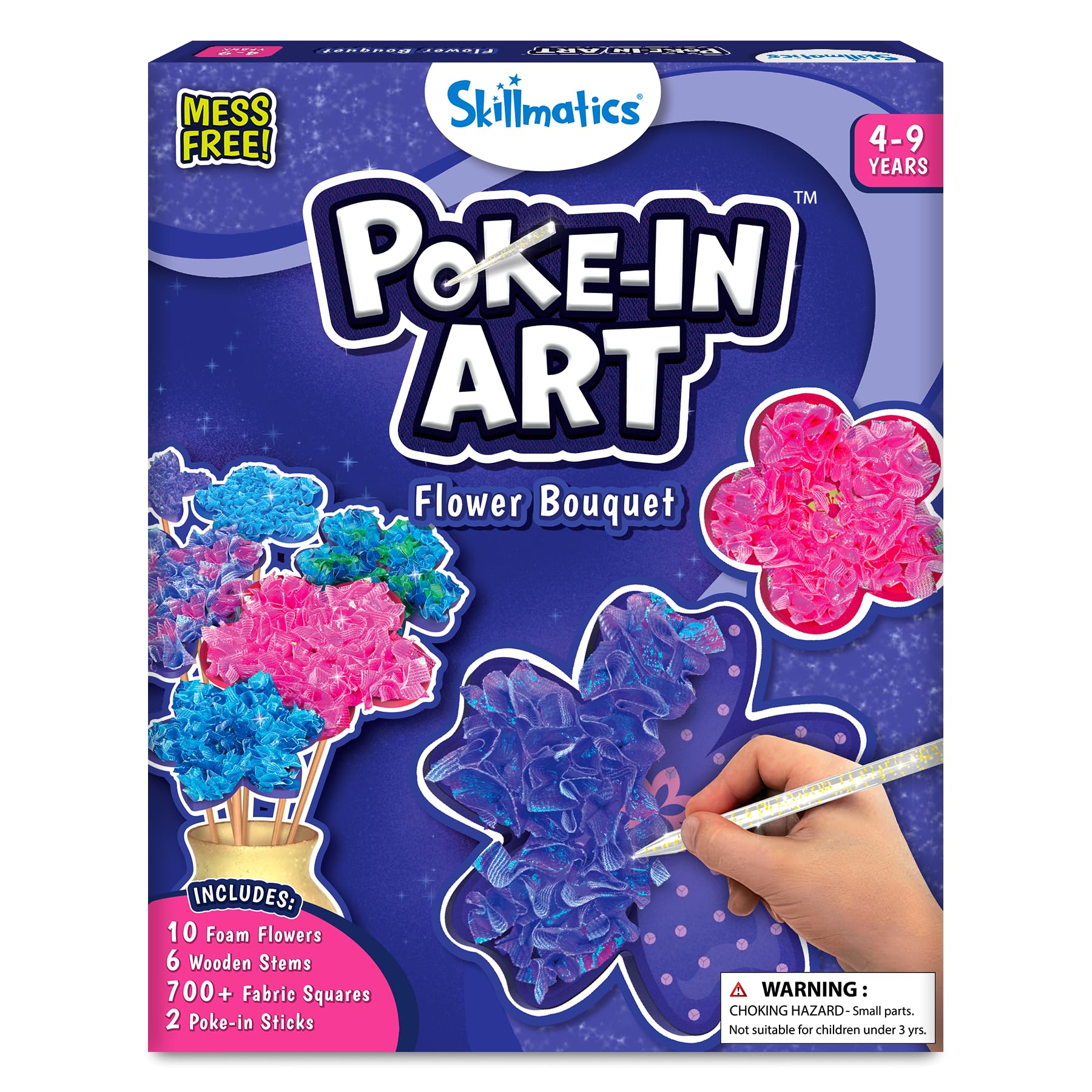 Skillmatics Poke-in Art Flower Bouquet with vibrant petals for mess-free DIY decor.