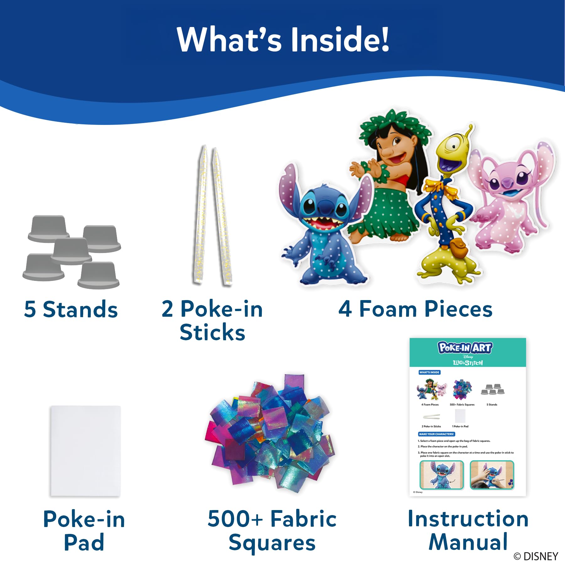 Skillmatics Poke-in Art durable foam pieces for character sculptures.