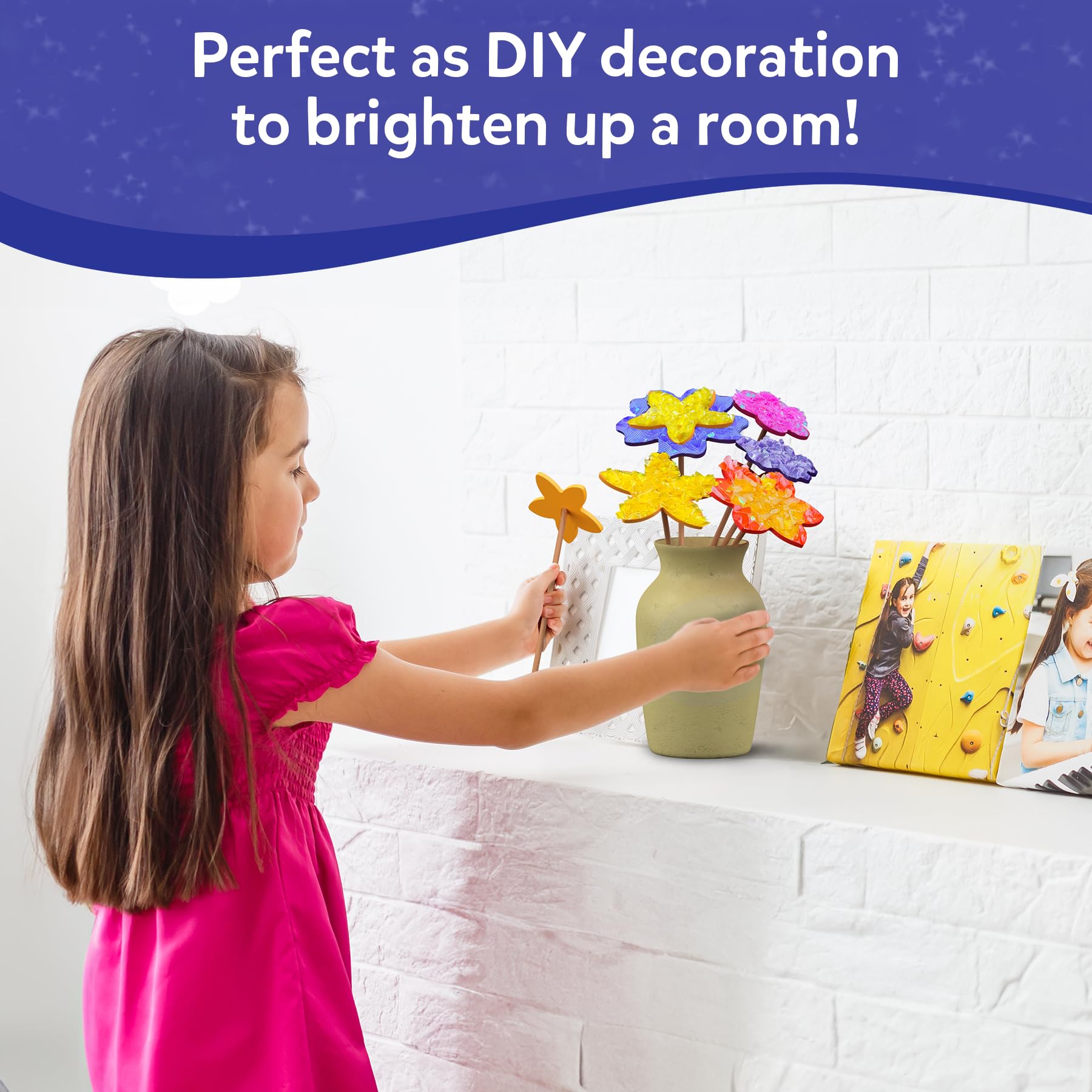 Skillamics poke-in sticks guide fabric into petals for easy assembly.