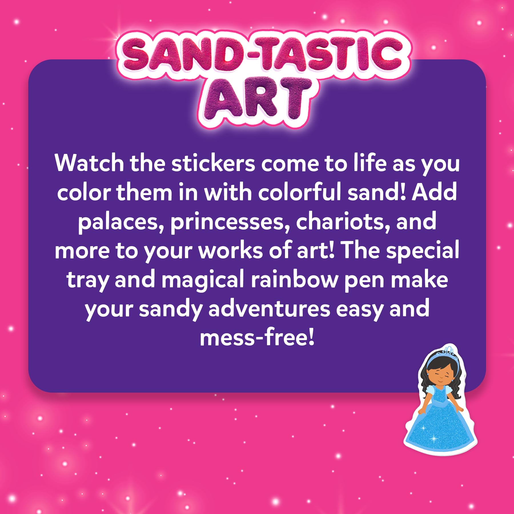 Skillmatics Sand Art instruction manual guides kids through a creative, confident process