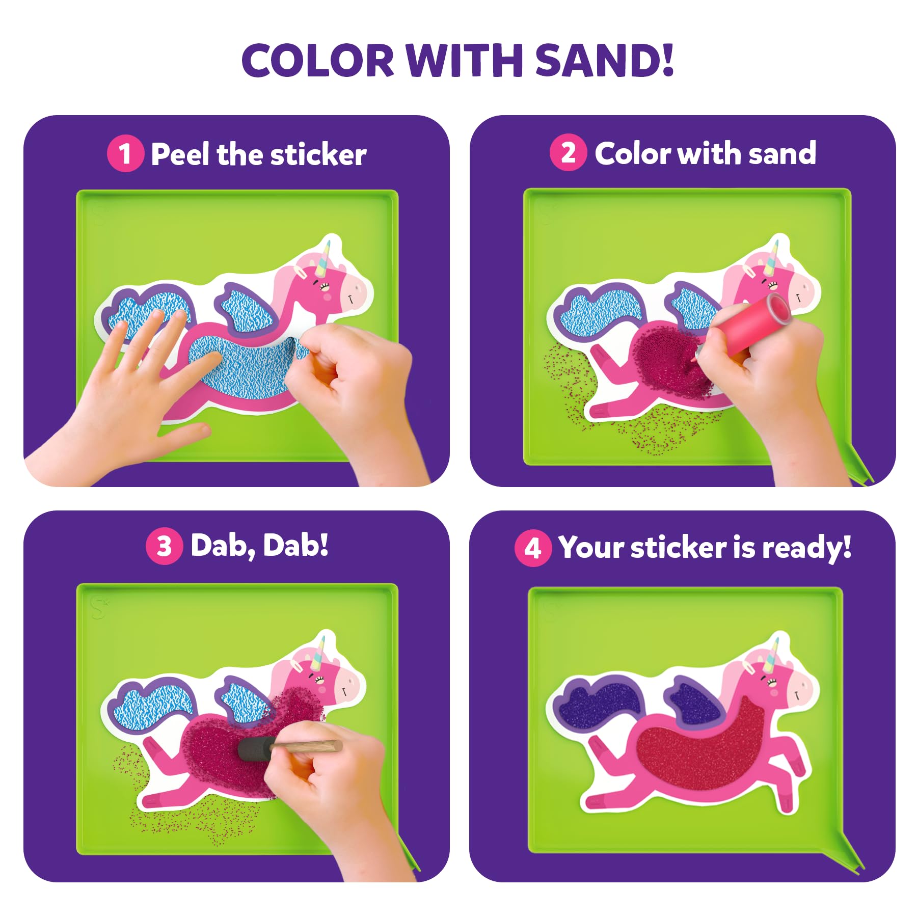 Skillmatics Sand Art kit stickers and boards spark imaginative play and detailed art