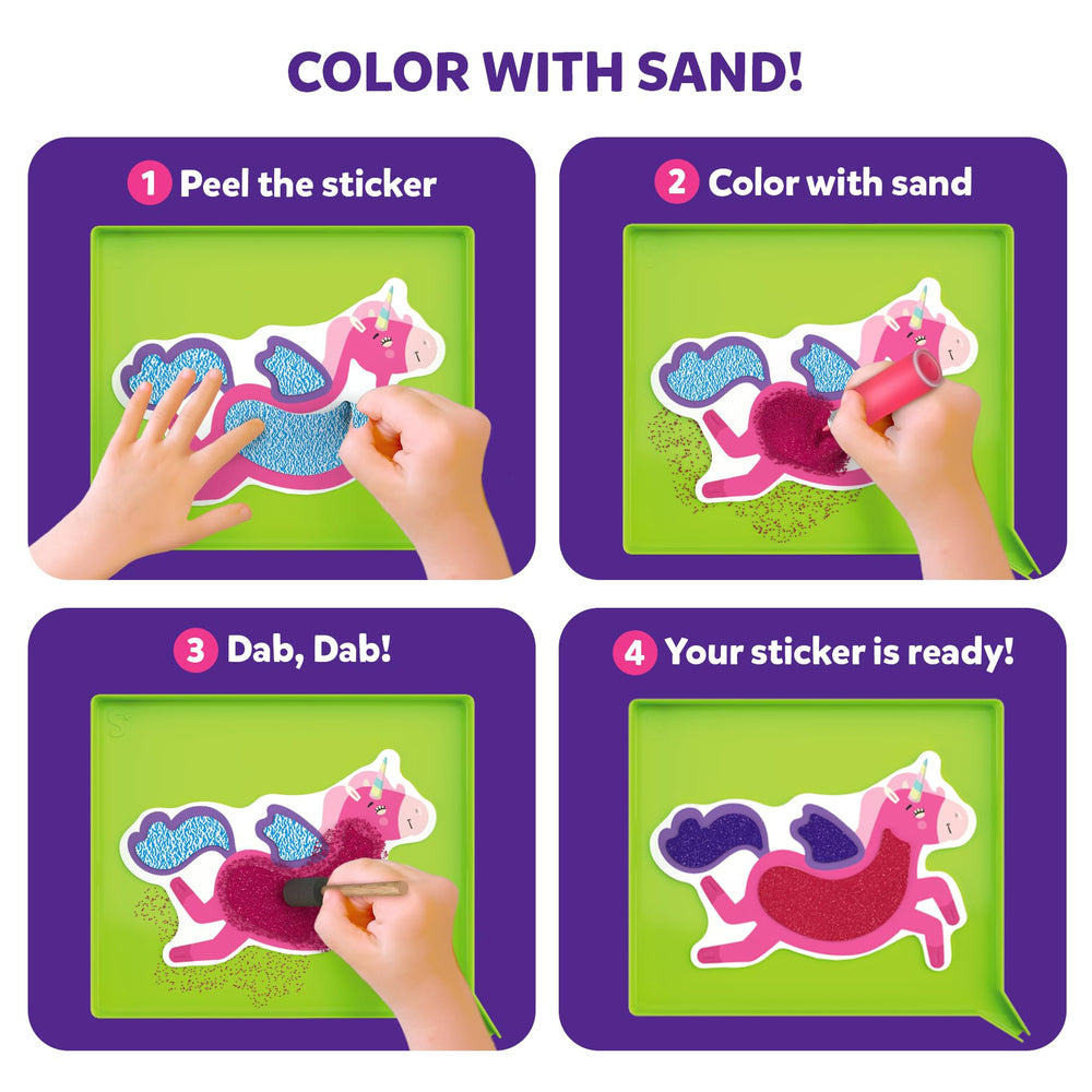 Skillmatics Sand Art kit stickers and boards spark imaginative play and detailed art