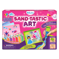 Skillmatics Sand Art kit with unicorn tray enables mess-controlled, colorful crafting sessions