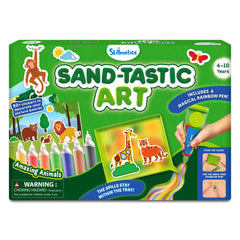 Skillmatics Sand Art Activity mess-controlled tray keeps crafts tidy for kids.