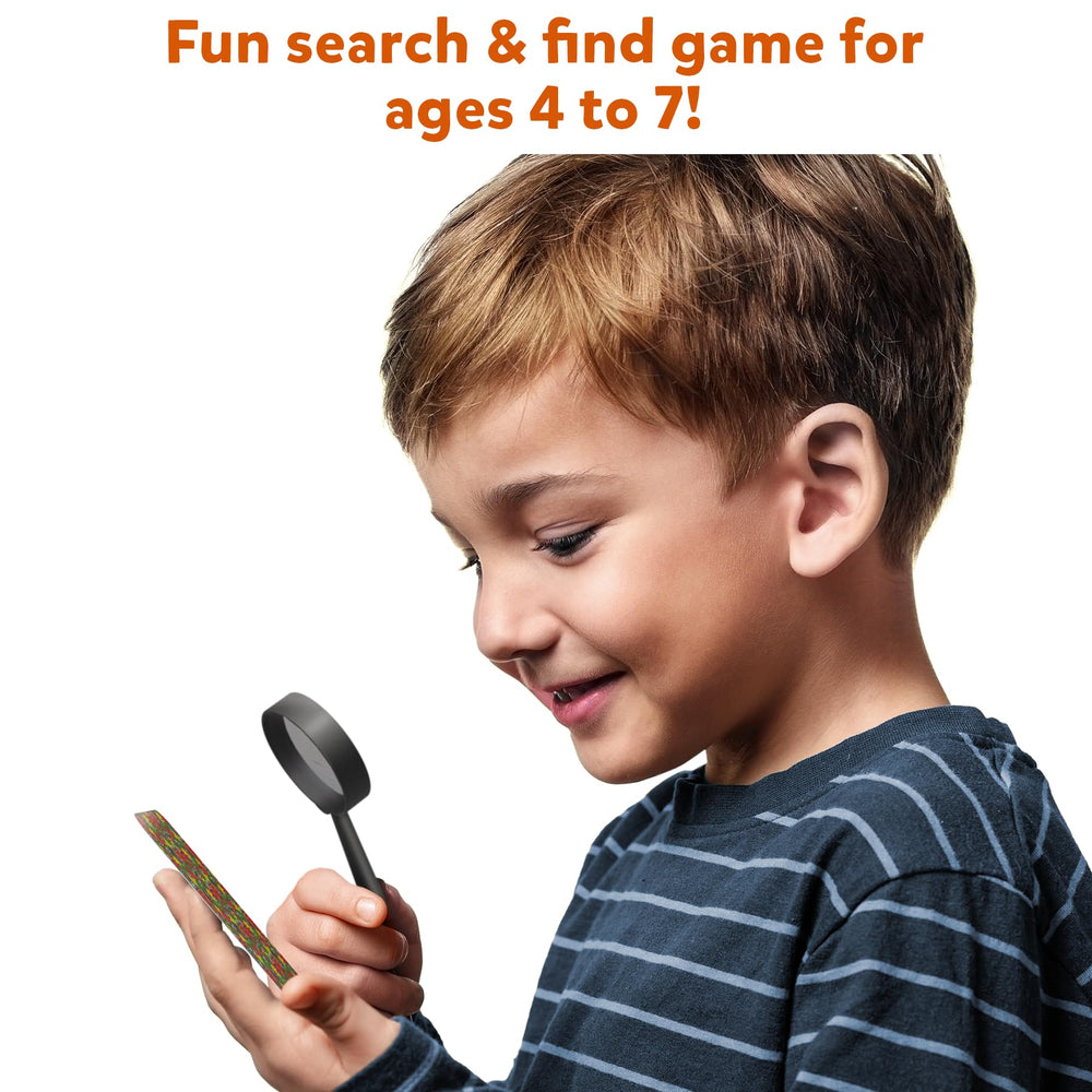 Kids playing Skillmatics Can You Spy Animals search and find game together.