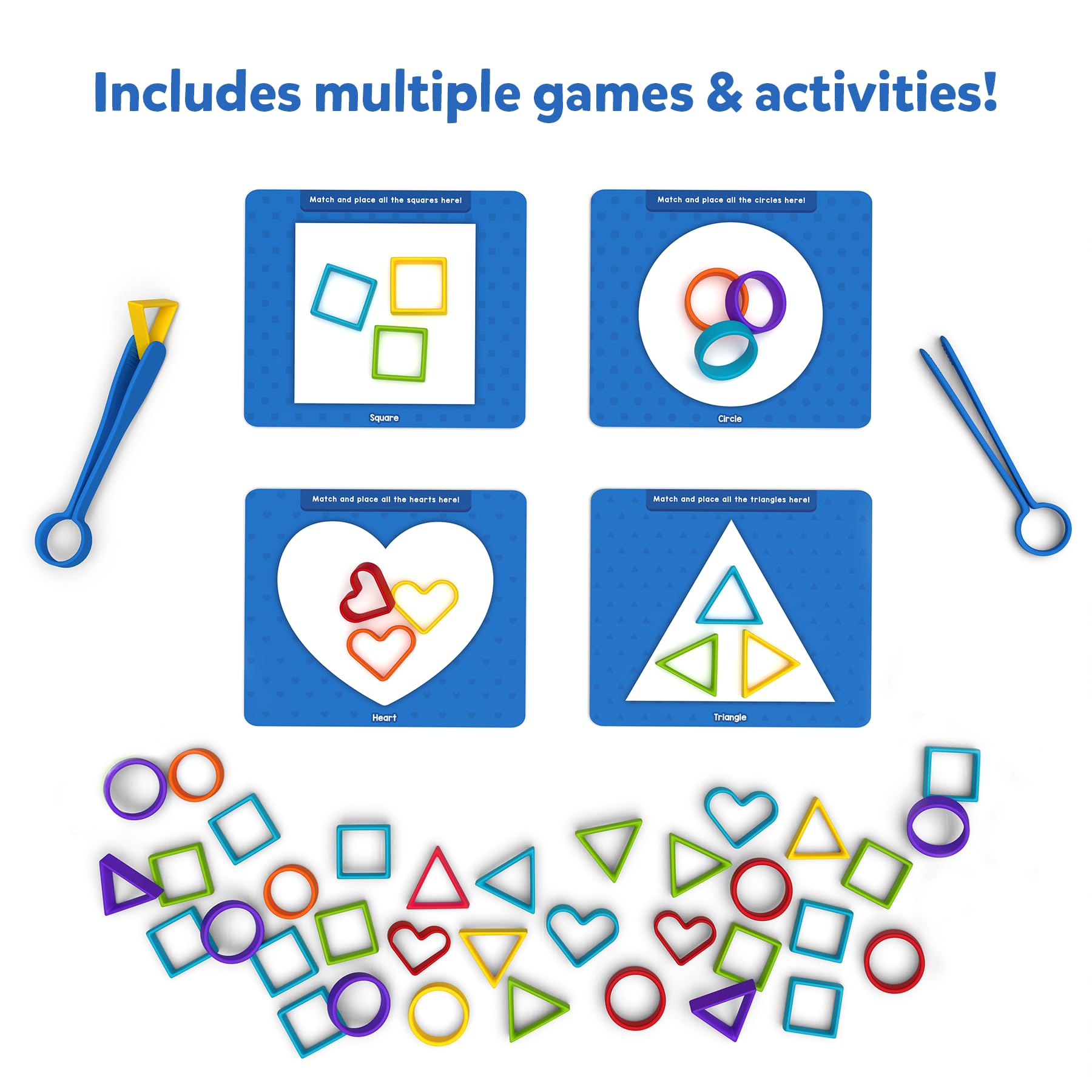 Skillmatics silicone rainbow sorting game color shapes for sorting and matching