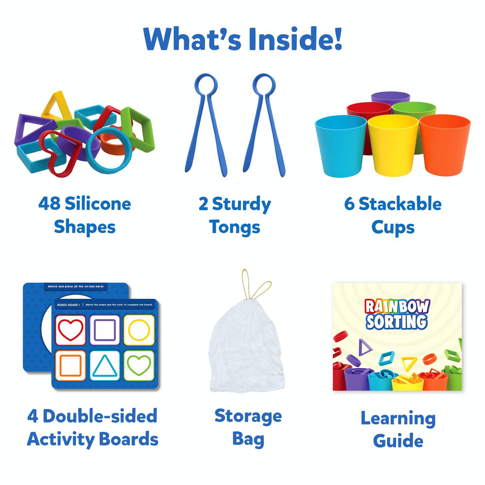 Skillmatics silicone rainbow sorting game double-sided boards for engaging sequencing activities