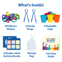 Skillmatics silicone rainbow sorting game double-sided boards for engaging sequencing activities