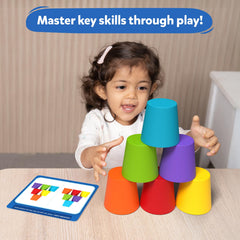 Skillmatics silicone rainbow sorting game learning guide with varied activities