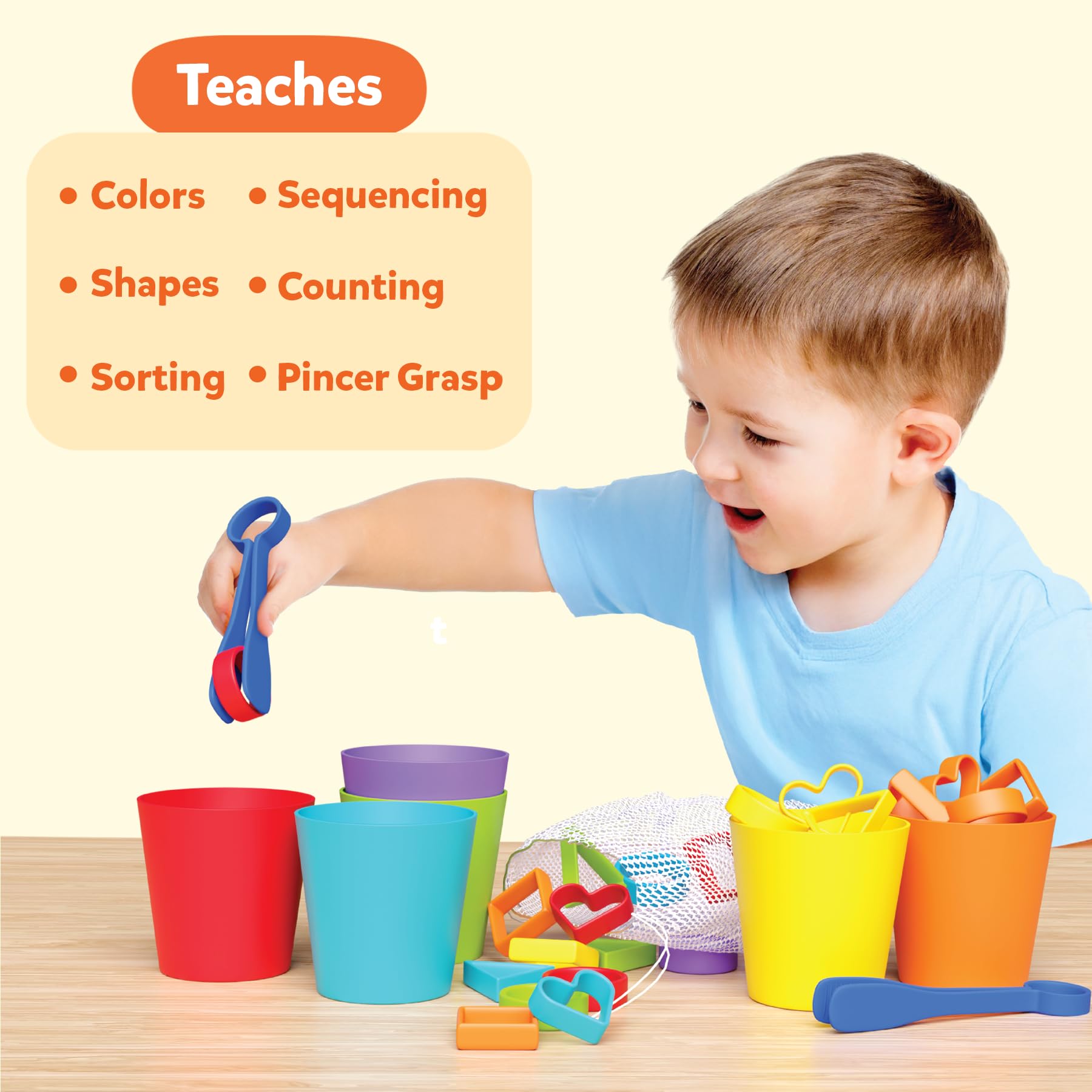 Skillmatics silicone rainbow sorting game silicone pieces for tactile sorting practice