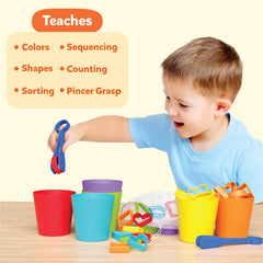 Skillmatics silicone rainbow sorting game silicone pieces for tactile sorting practice