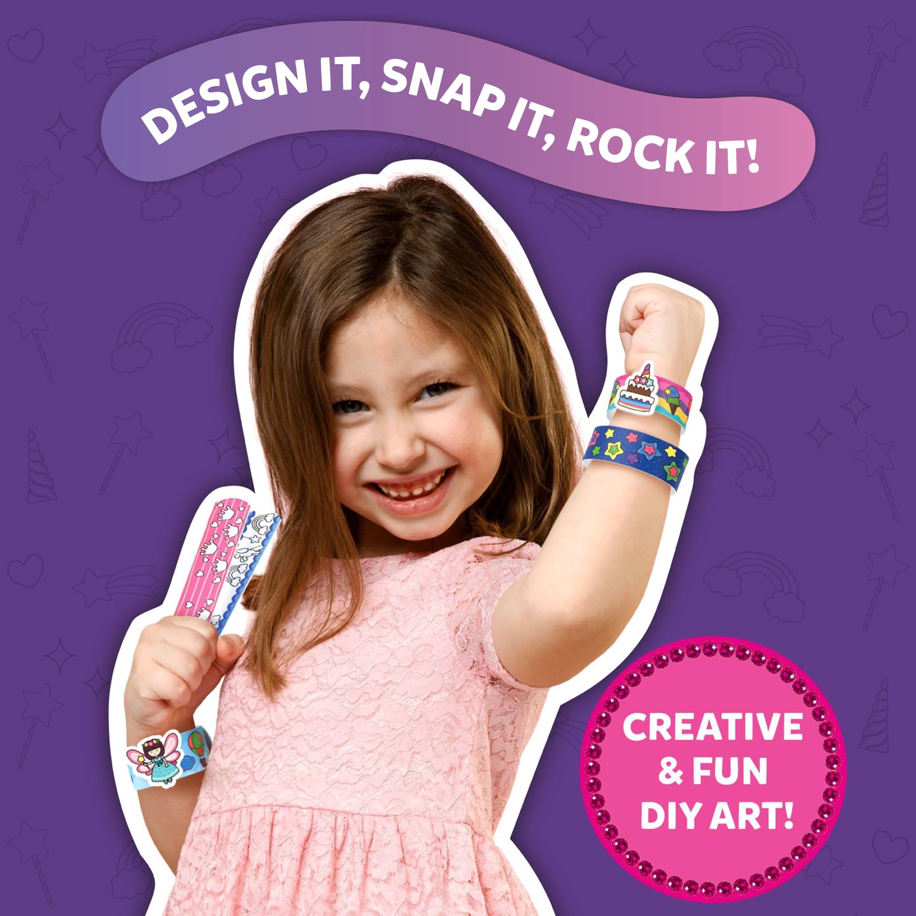 Skillmatics Snap Bandz color markers set for quick, vibrant decorating.
