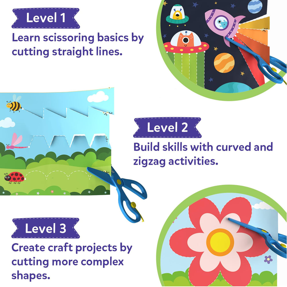 Skillmatics Snip Snip glue stick enables neat pasting for colorful crafts.