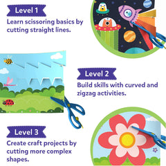 Skillmatics Snip Snip glue stick enables neat pasting for colorful crafts.