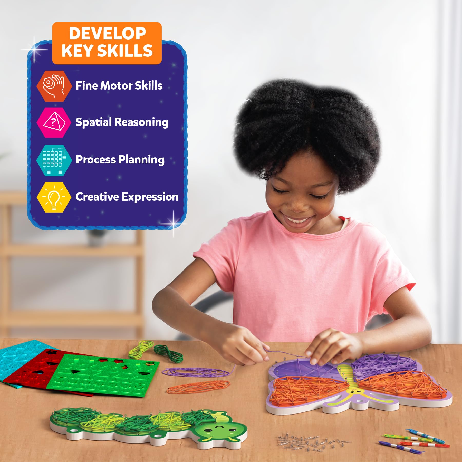 Skillmatics instruction manual guides kids step by step for easy setup.