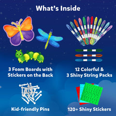 Skillmatics sticker sheets add sparkle and quick embellishment to finished pieces.