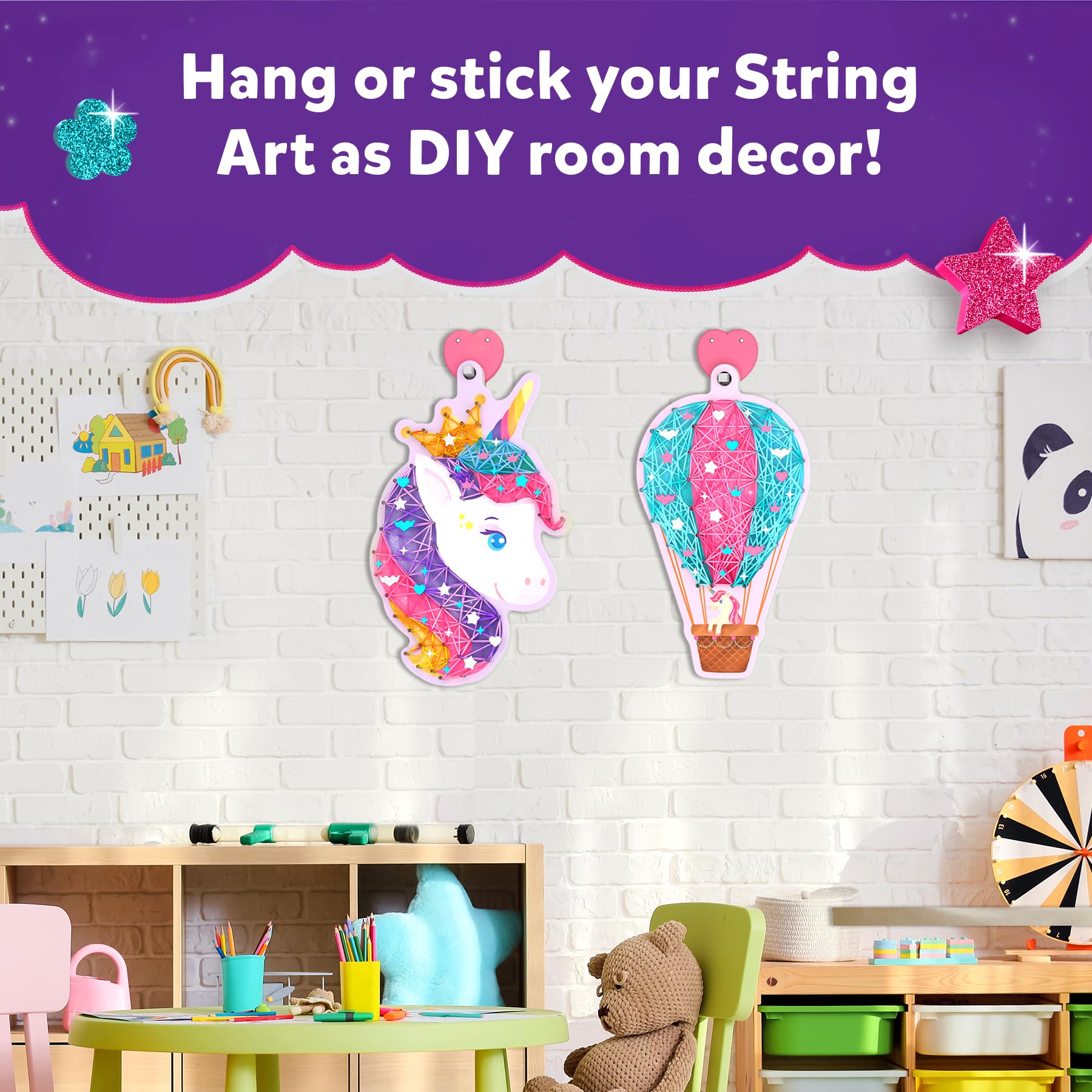 Skillmatics Colorful strings pack provides vivid shades for layering.
