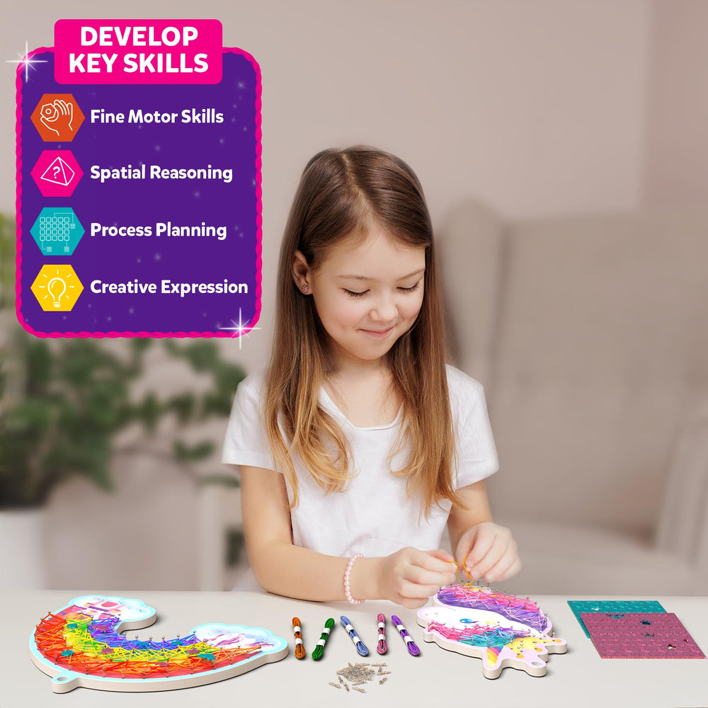 Skillmatics Kid-friendly pins ensure safe, mess-free crafting.