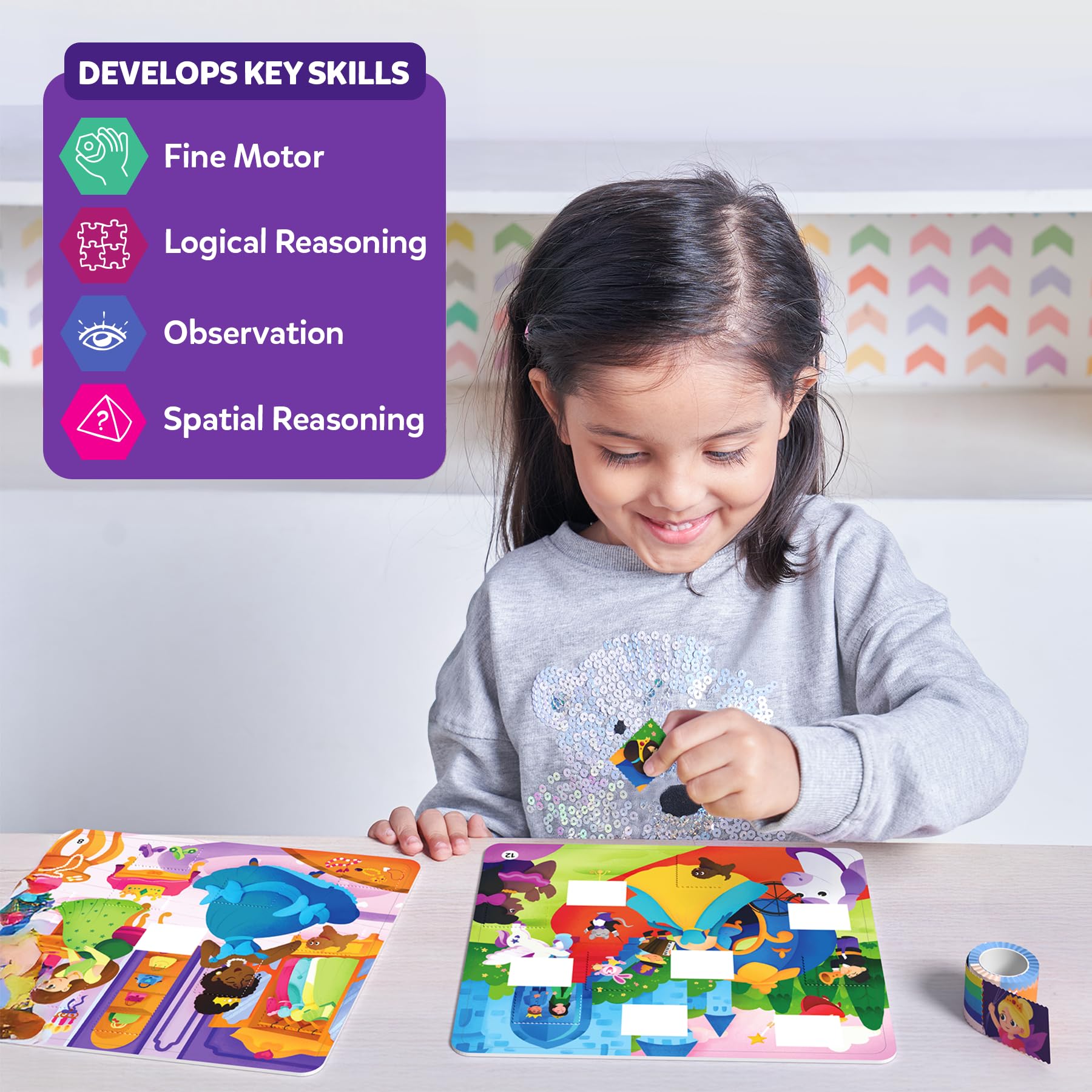 Skillmatics Tape It instruction manual guides setup and use.