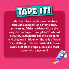 Skillmatics Tape It replayable puzzle set supports multiple rounds of play.