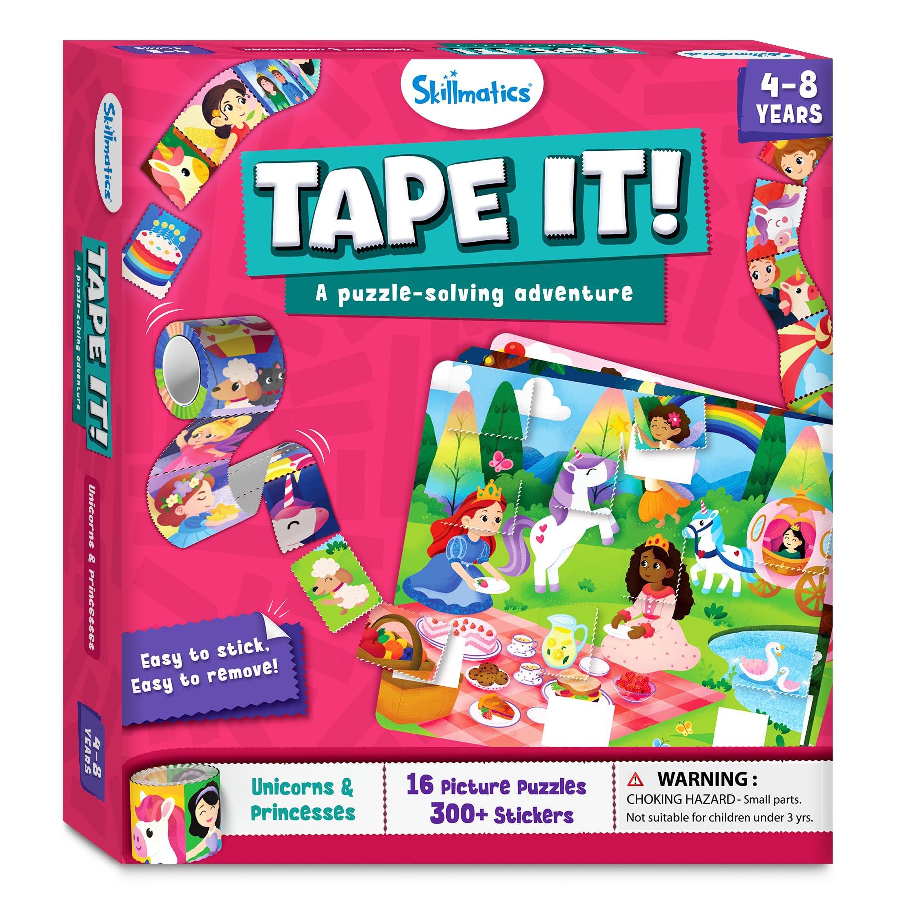 Skillmatics Tape It travel-friendly kit ideal for on-the-go fun.