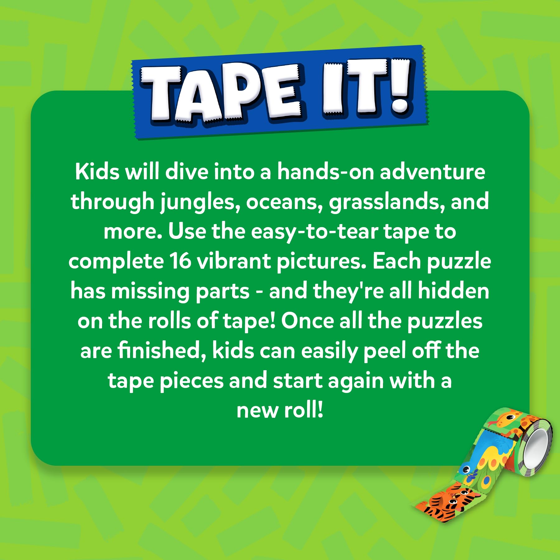 Skillmatics Tape It travel-friendly kit for on-the-go entertainment.