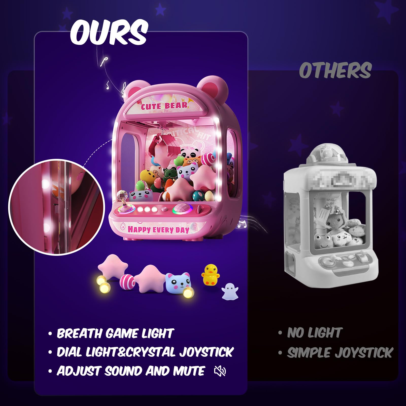 Candy dispenser claws game ideal for at-home parties and gatherings