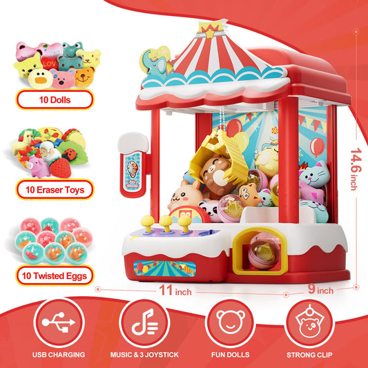 Skirfy claws machine mini erasers shown as party rewards