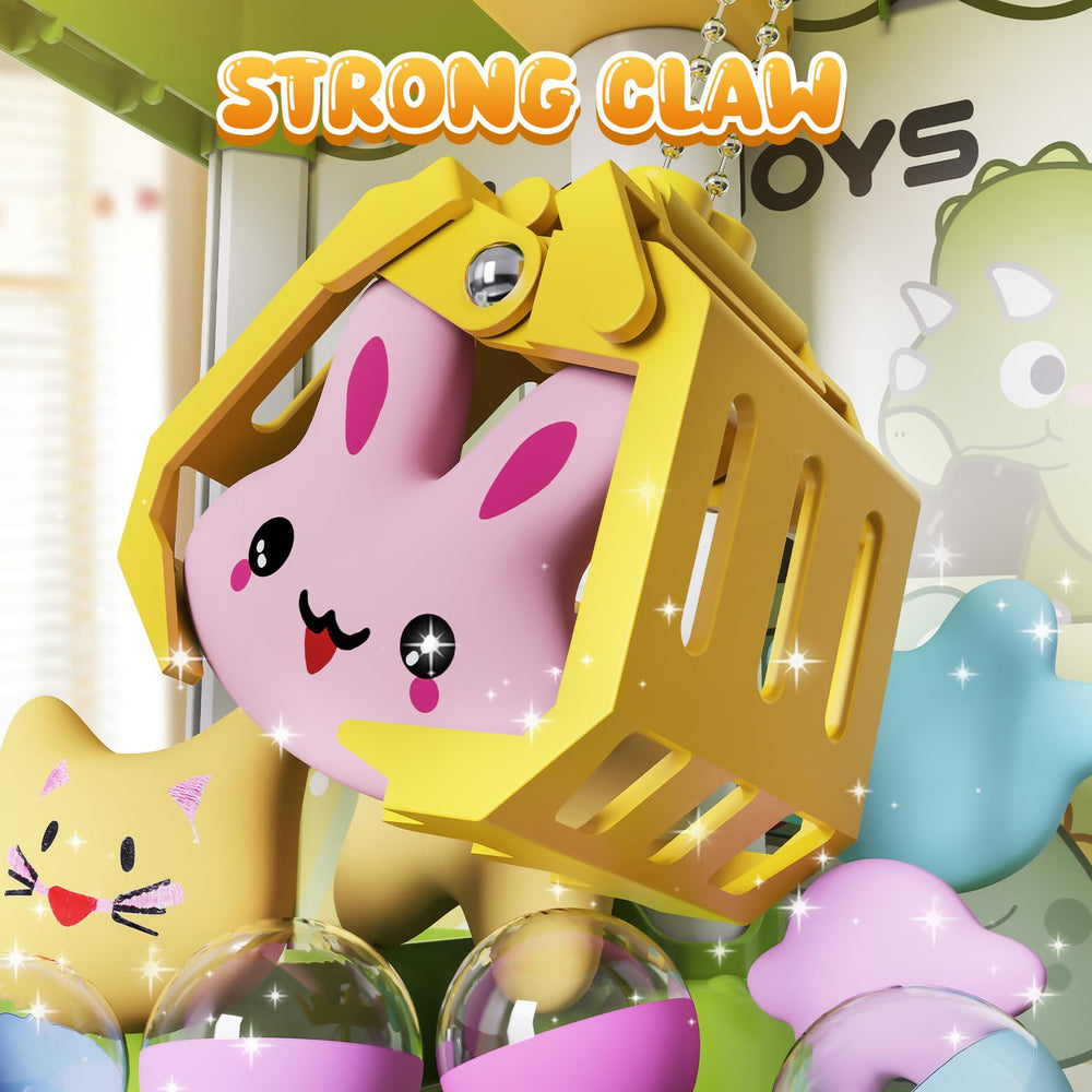 Skirfy arcade action with rotating claw demonstrates easy prize wins for family play