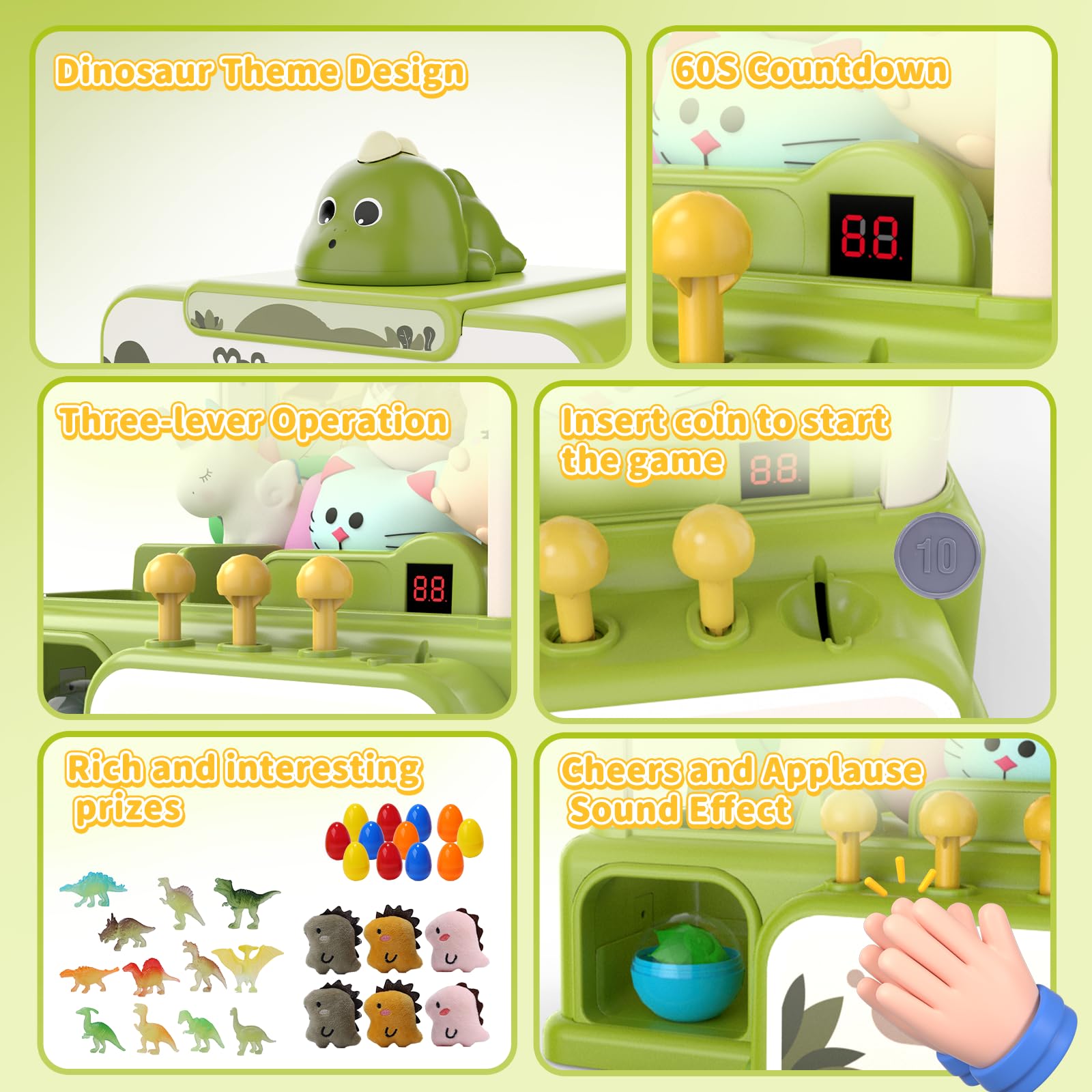 Skirfy plush dinosaurs and eggs offer cuddly rewards for kids’ games.