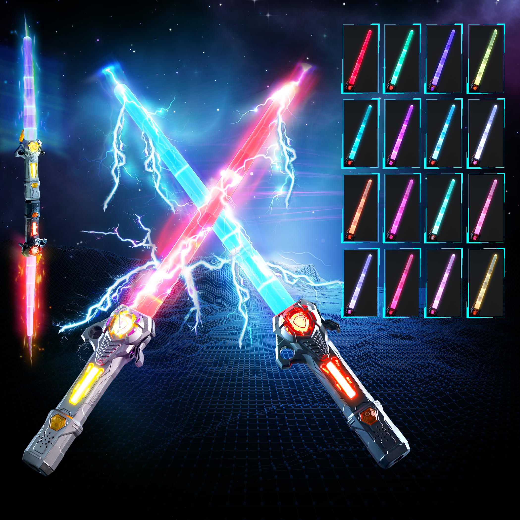 Skirfy Lightsabers 2-Pack color-change blades for imaginative play