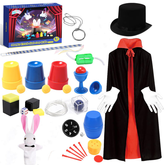 Skirfy Magic Tricks Kit magician costume fuels imaginative play and kid confidence