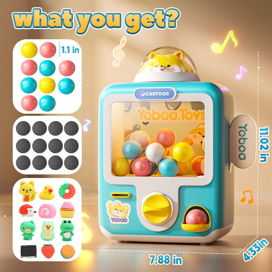 Skirfy mini vending machine reveals twelve erasers as rewarding prizes for kids.
