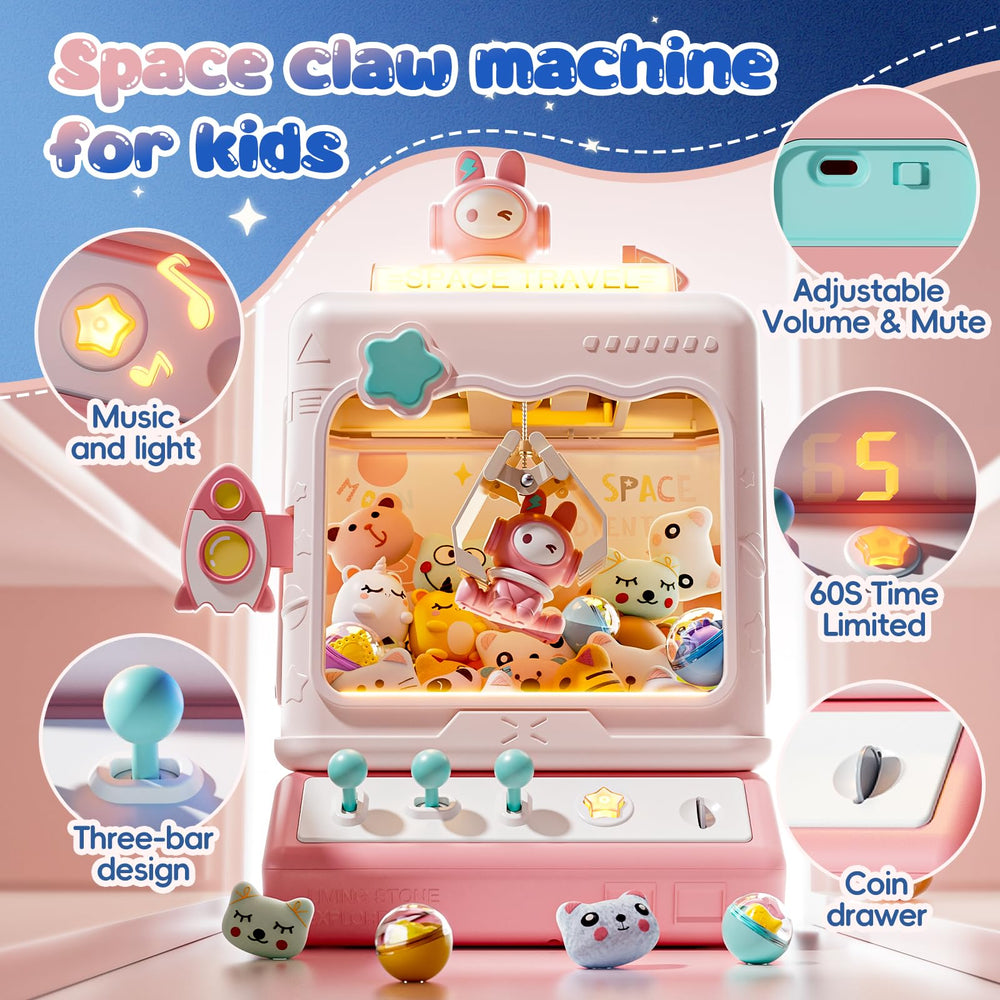 Skirfy Space Claw coin insert panel with coins for rounds