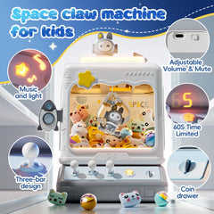 Skirfy Space Claw Machine lights create immersive arcade atmosphere