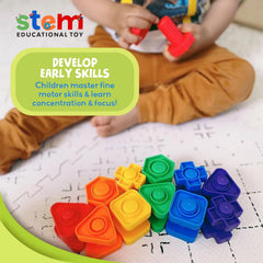 Skoolzy jumbo nuts and bolts for toddlers promote focused, calming play.