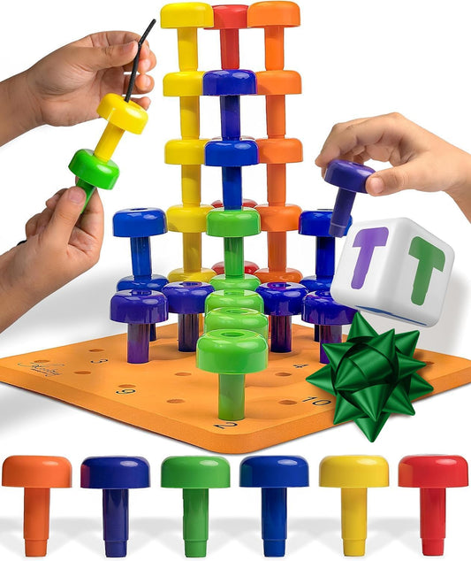 Skoolzy peg board set with foam board for safe, exploratory play
