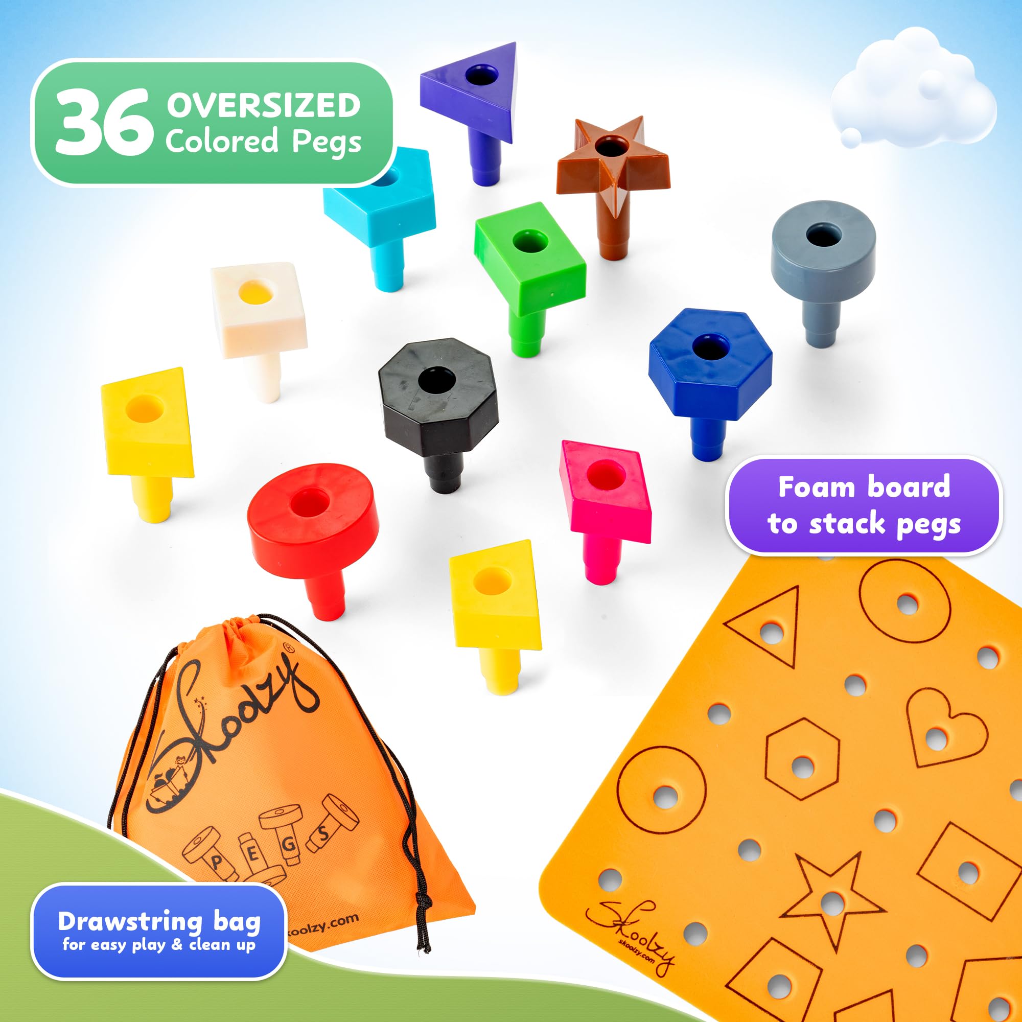 Skoolzy lacing string lets kids practice threading and coordination.